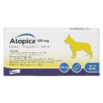 Atopica (cyclosporine capsules) for Dogs 33-64 pounds, 100 mg, 15 count
