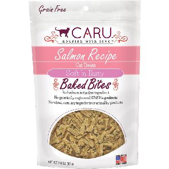 Caru Soft 'n Tasty Salmon Recipe Baked Bites Cat Treats, 3.0 oz